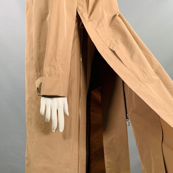 AKRIS Size 10 Beige Polyester Cotton Double Zipper Coat - Picture 3 of 8